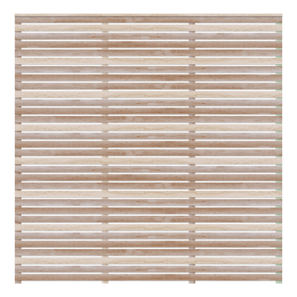 Iroko Narrow Slatted Fence Panel - Image 2