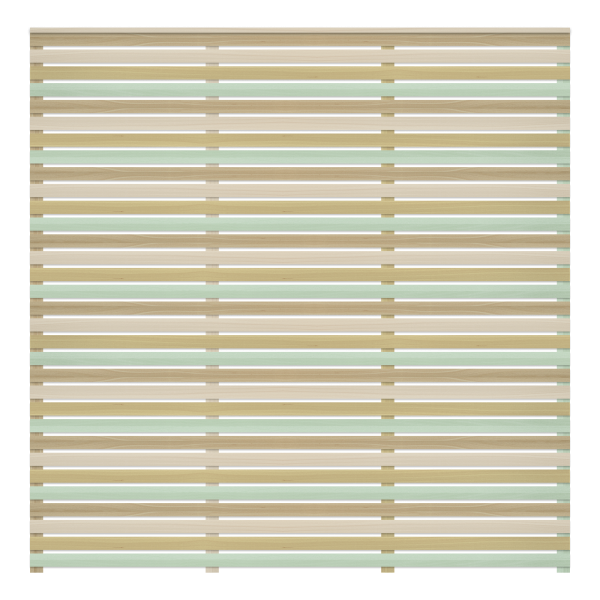Yellow Cedar Narrow Slatted Fence Panel - Image 2