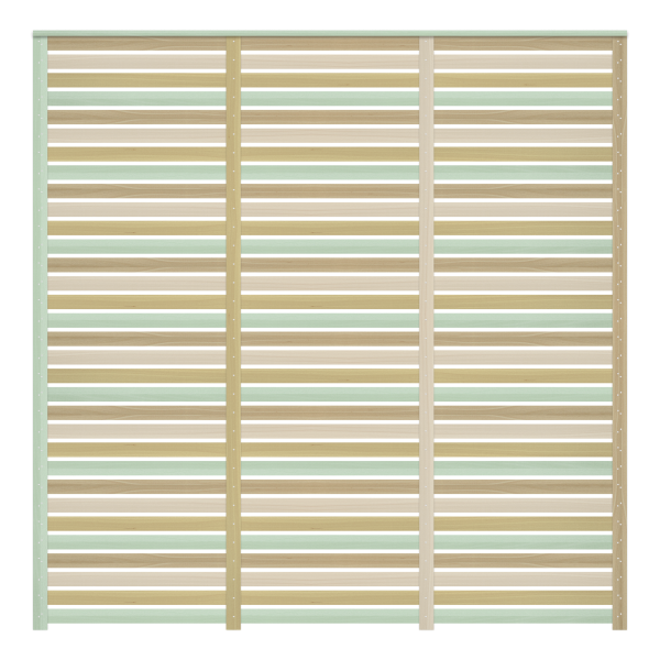 Yellow Cedar Narrow Slatted Fence Panel - Image 3