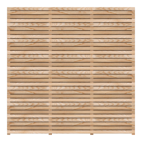 Rear view of the hit and miss Douglas Fir fence panels.
