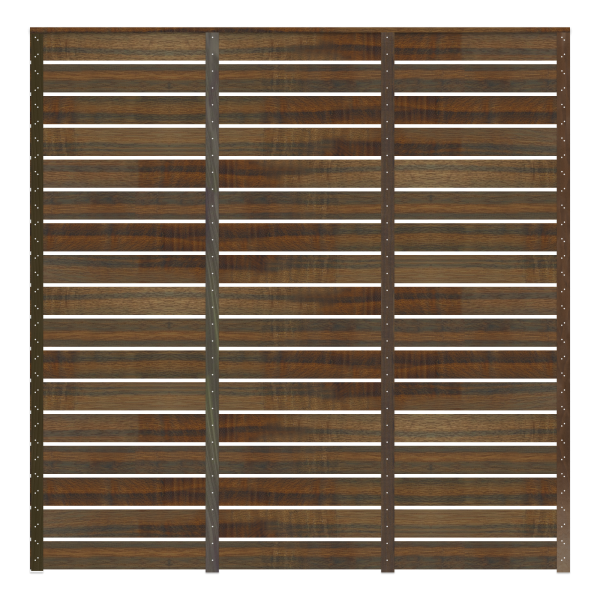 Rear view of the Tulipwood wide slat fence panel.