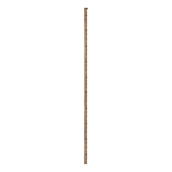Side profile of the narrow slat Iroko fence panel.
